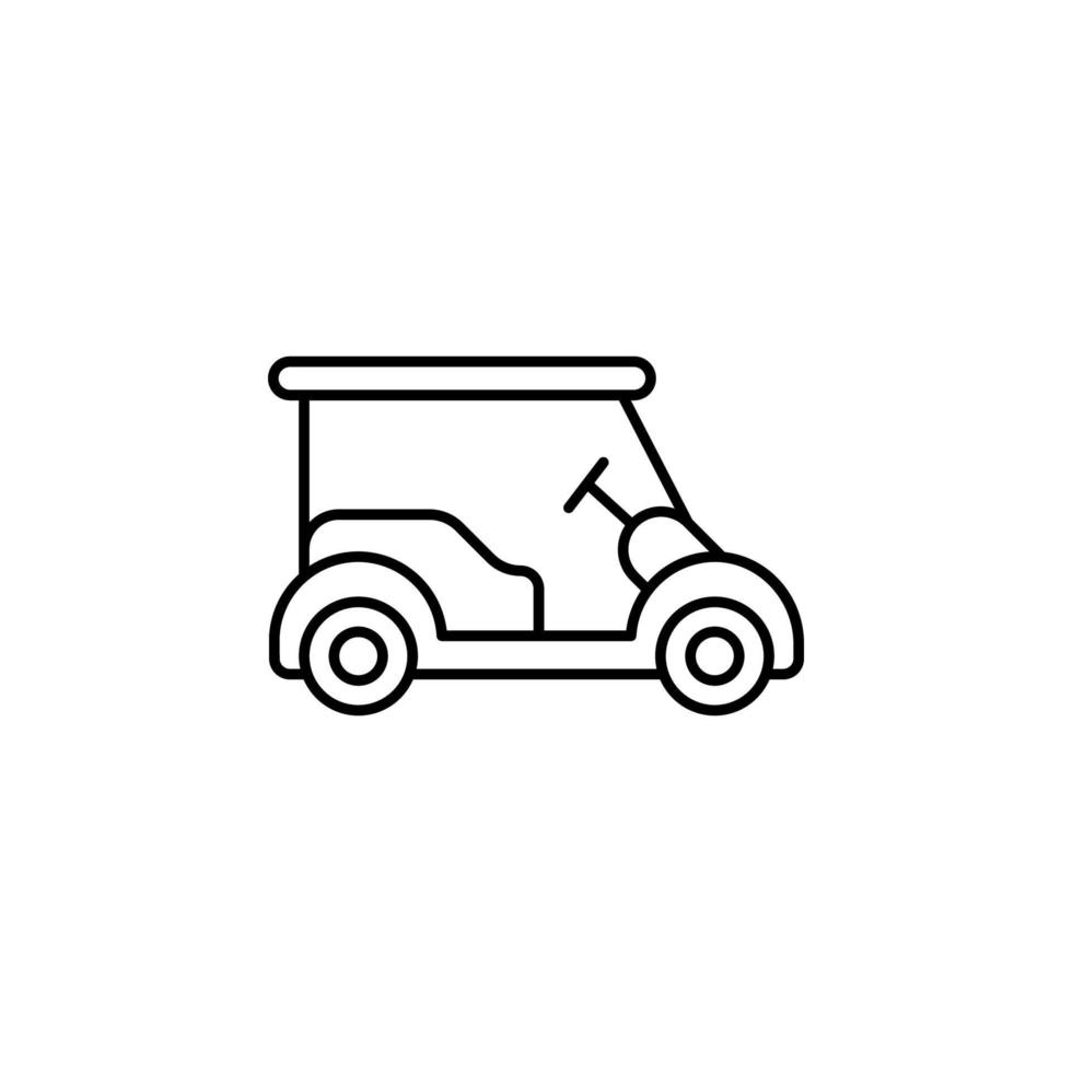 Golf car vector icon illustration