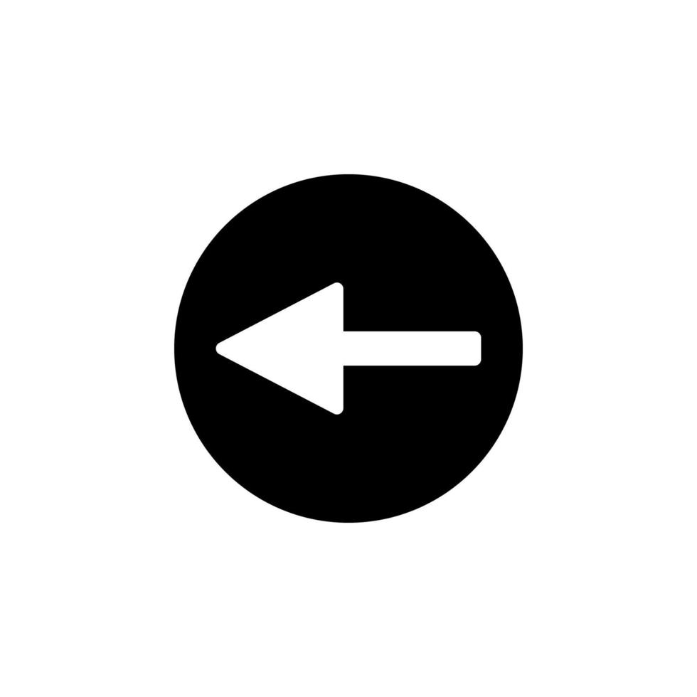 left arrow vector icon illustration