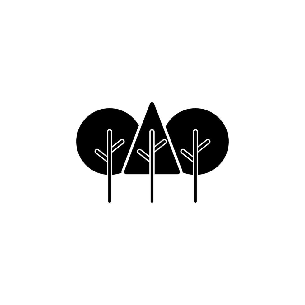 Forest, tree vector icon illustration