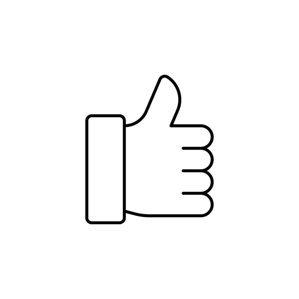 thumb up, like vector icon illustration