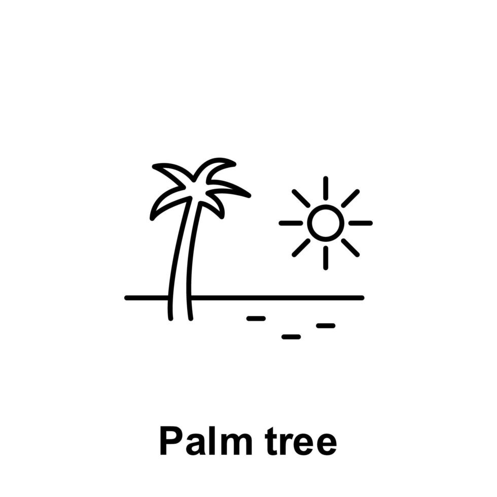 Palm tree vector icon illustration