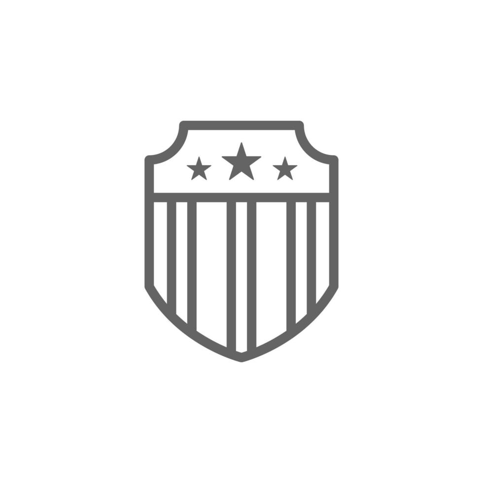 Shield, USA vector icon illustration