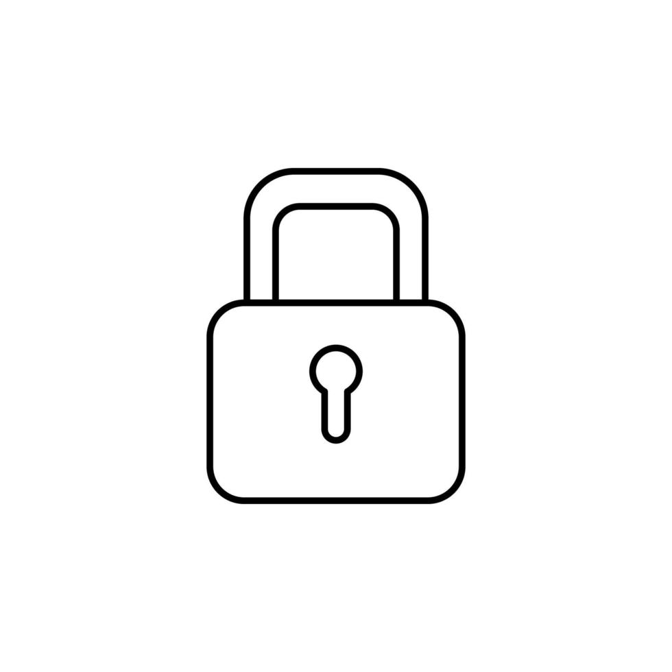 lock line vector icon illustration