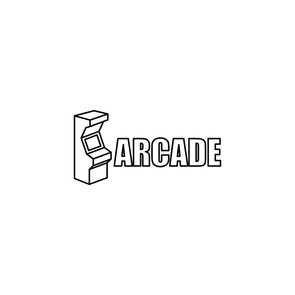 logo arcade games vector icon illustration