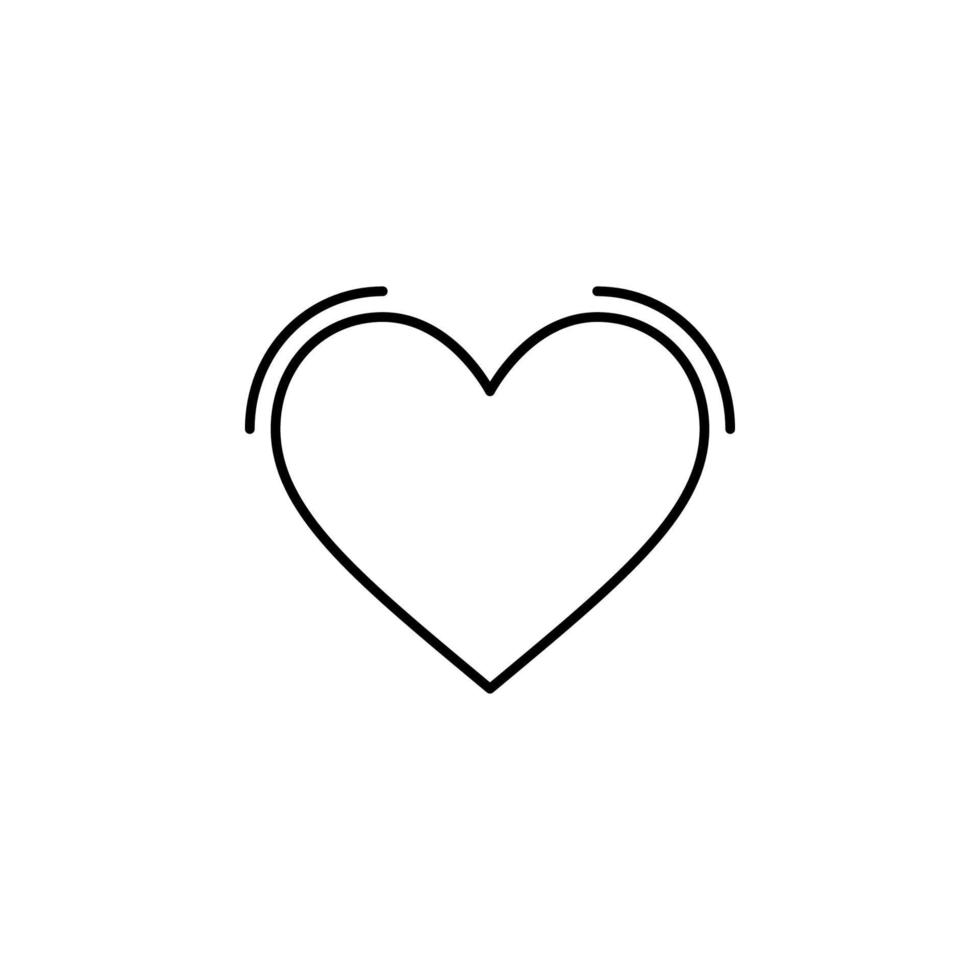 heart wings with lines vector icon illustration