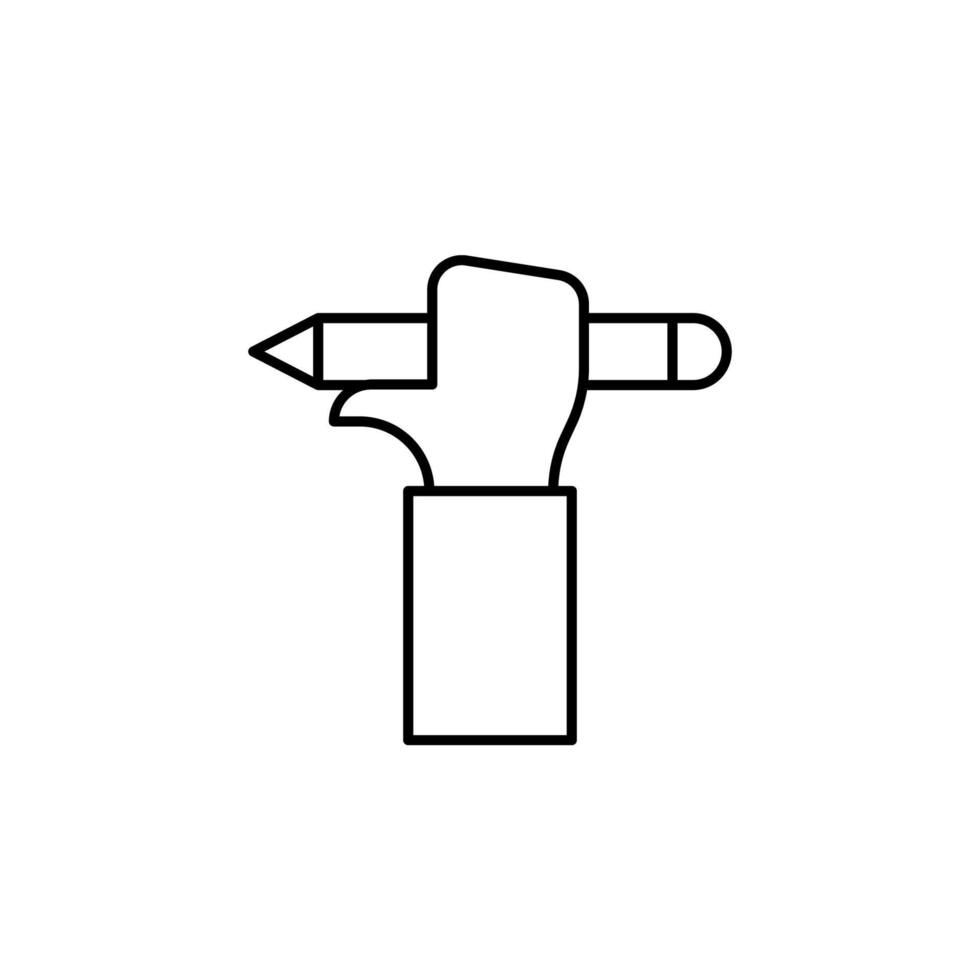 hand, knowledge, pen vector icon illustration