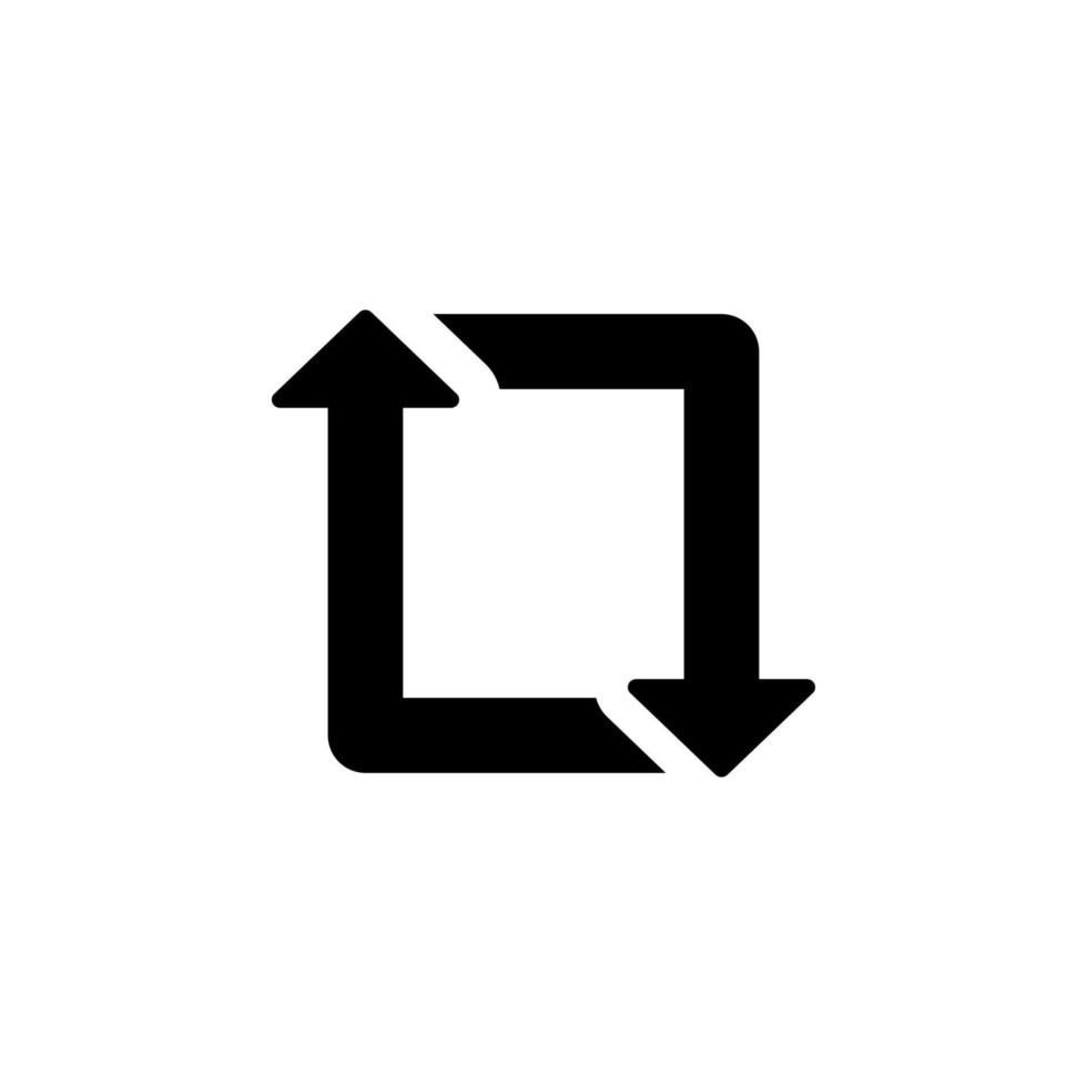 Arrow rotate up down vector icon illustration