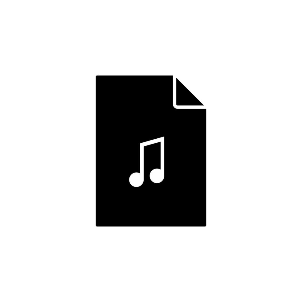 musical note on document vector icon illustration