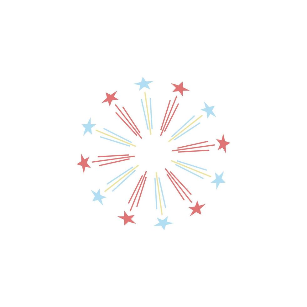 colored firework vector icon illustration