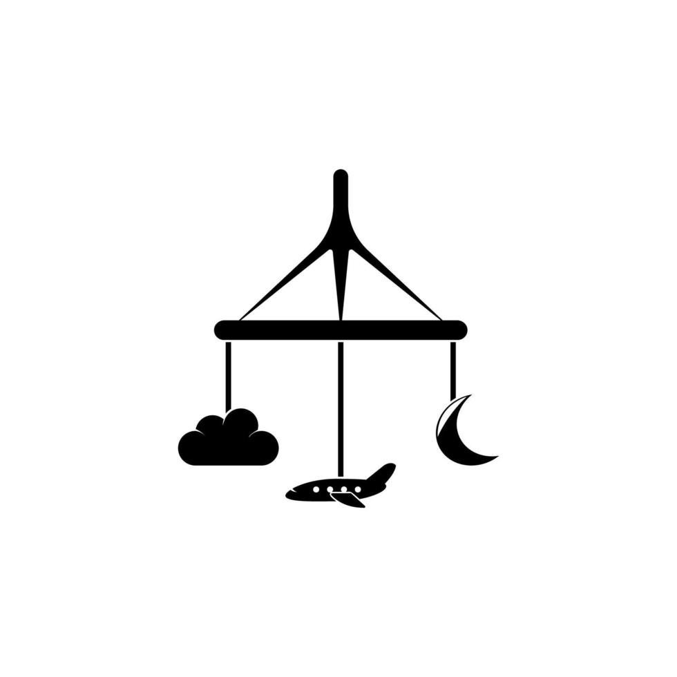 children's toy on the bed vector icon illustration