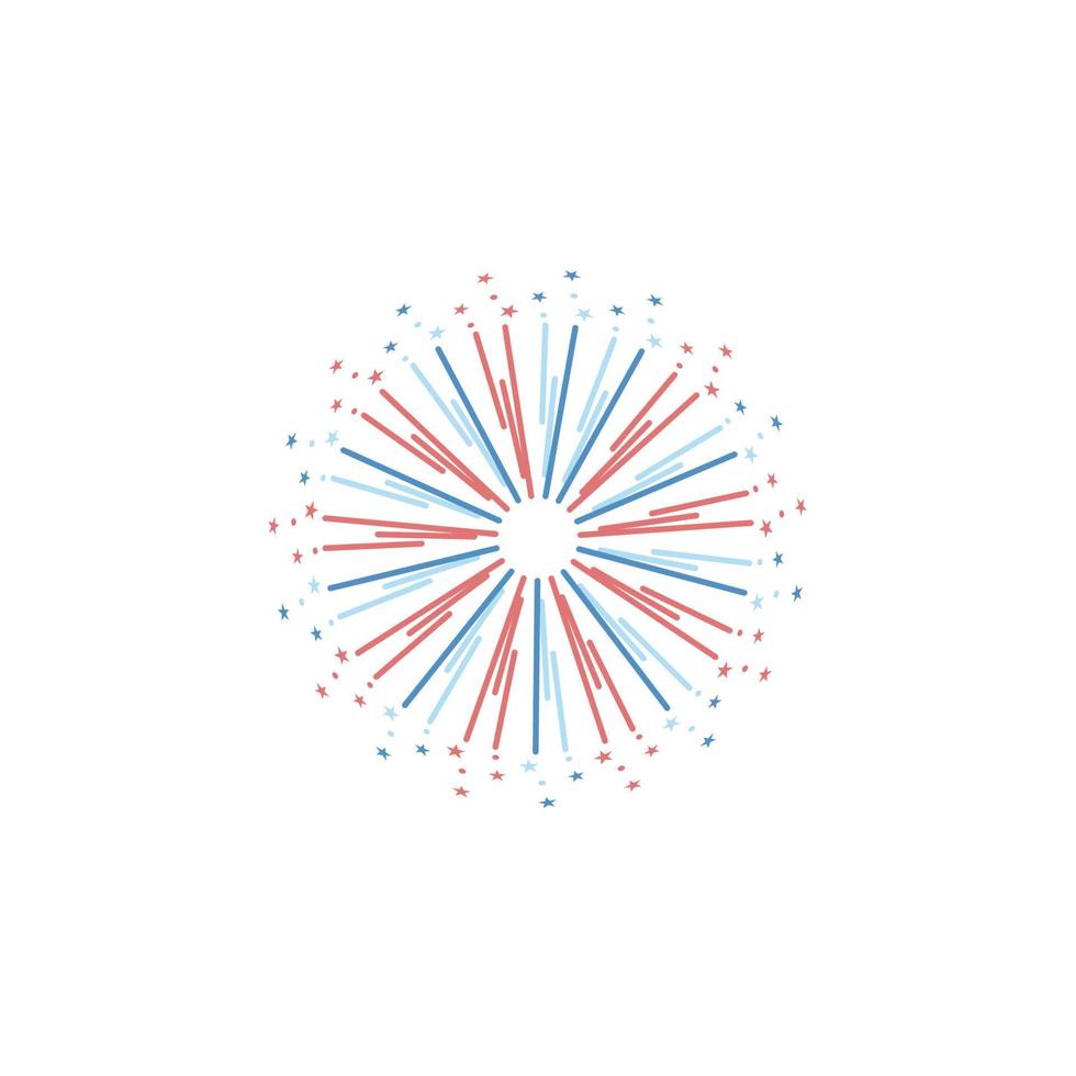 colored firework vector icon illustration