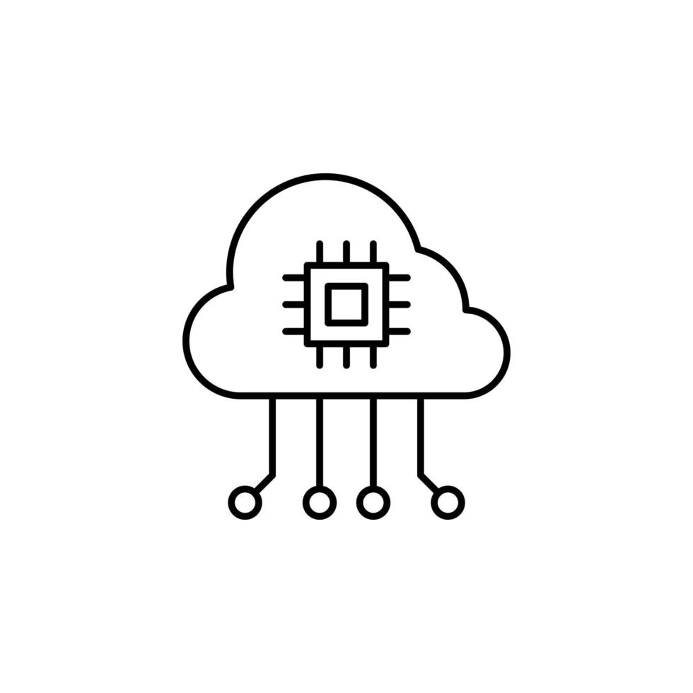cloud data vector icon illustration