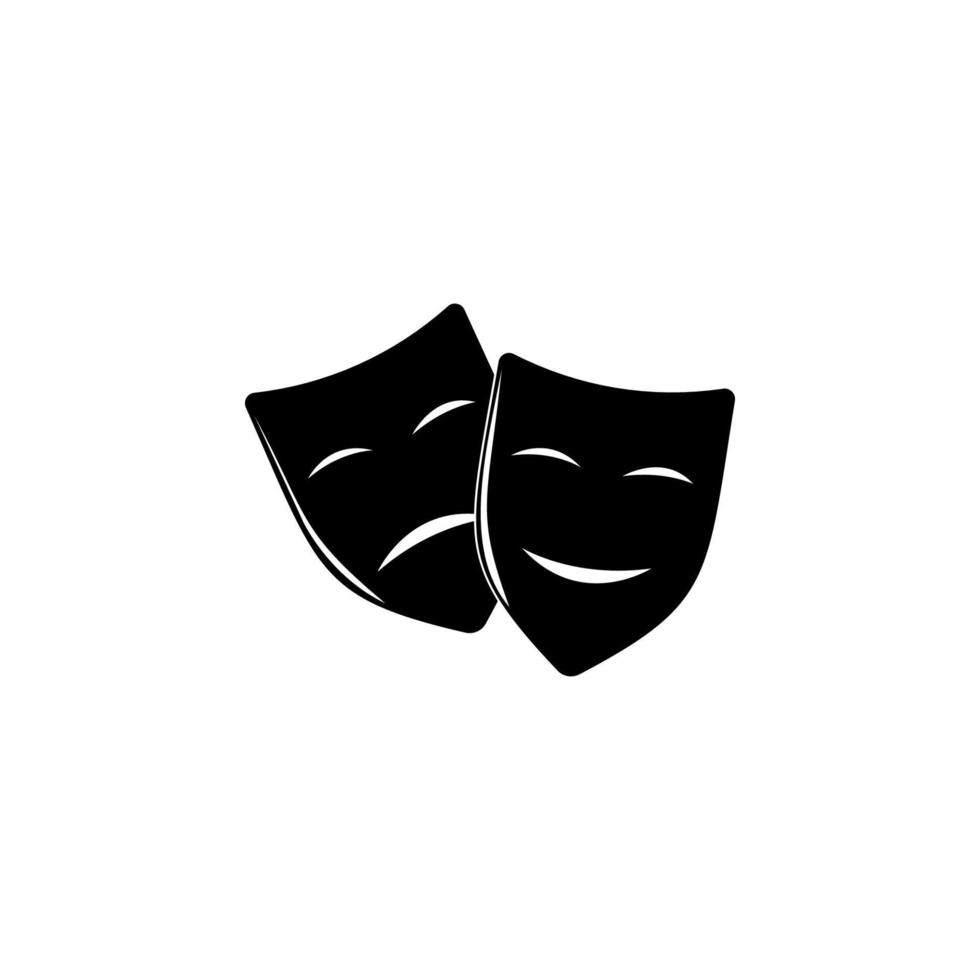 theater masks vector icon illustration
