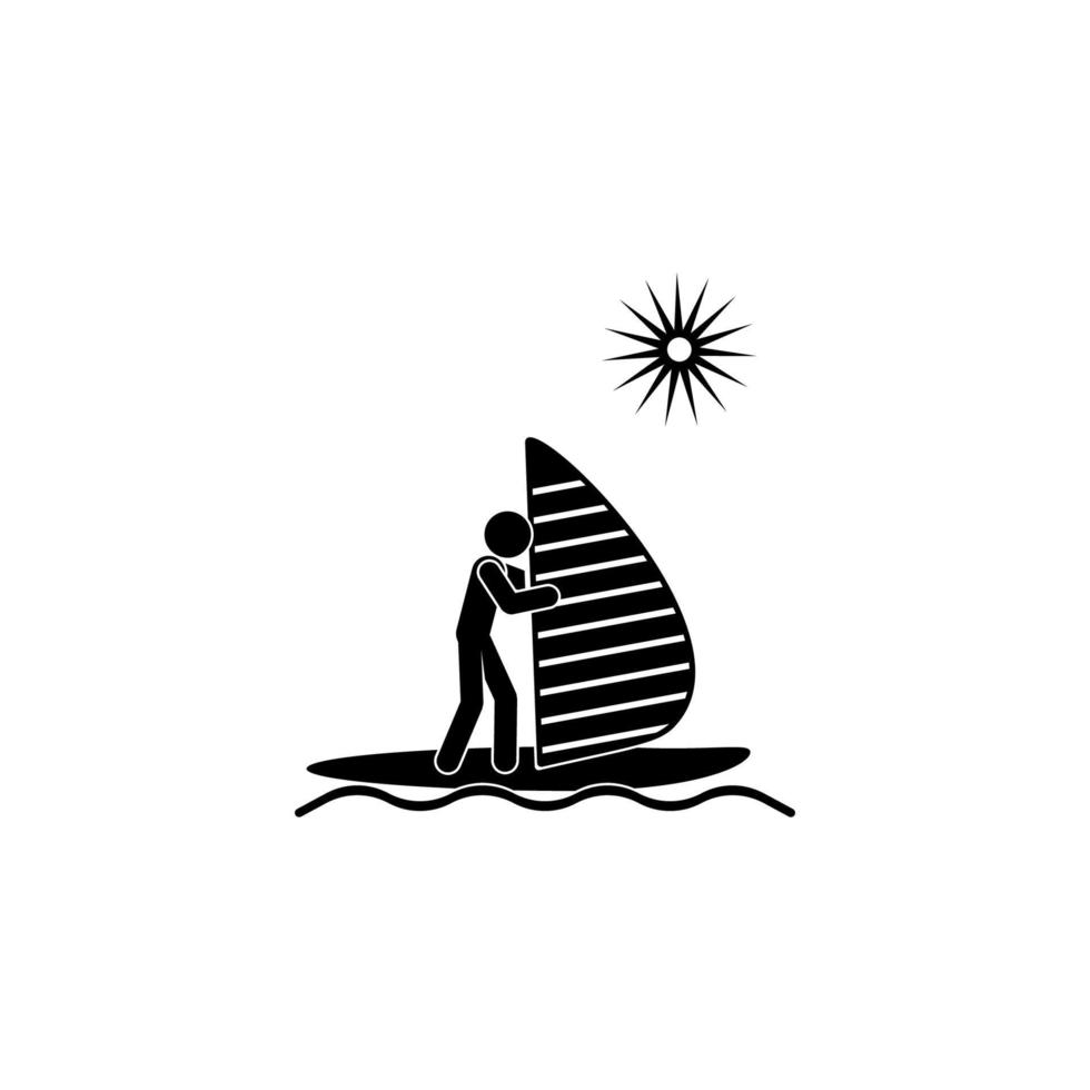 go sailing vector icon illustration
