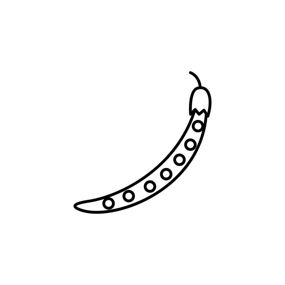 kidney beans line vector icon illustration