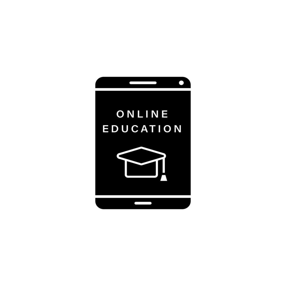 Smartphone graduation education vector icon illustration