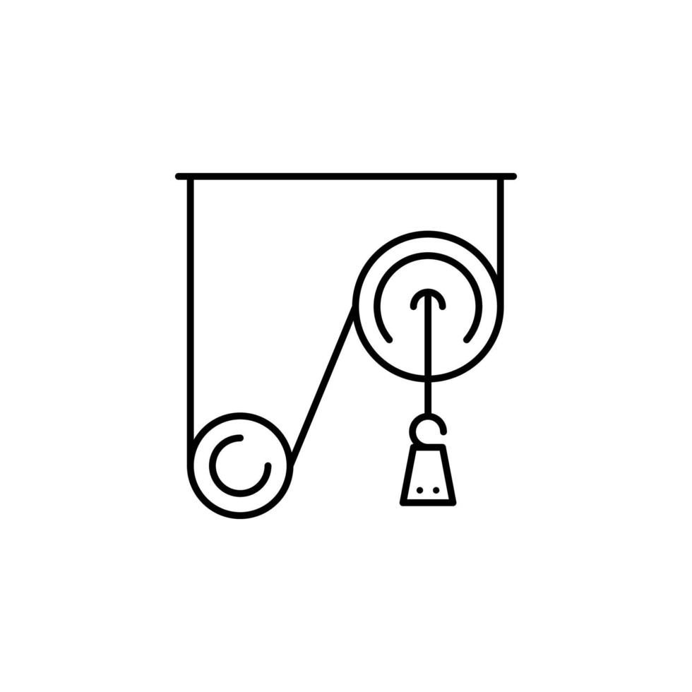 pulley weight vector icon illustration