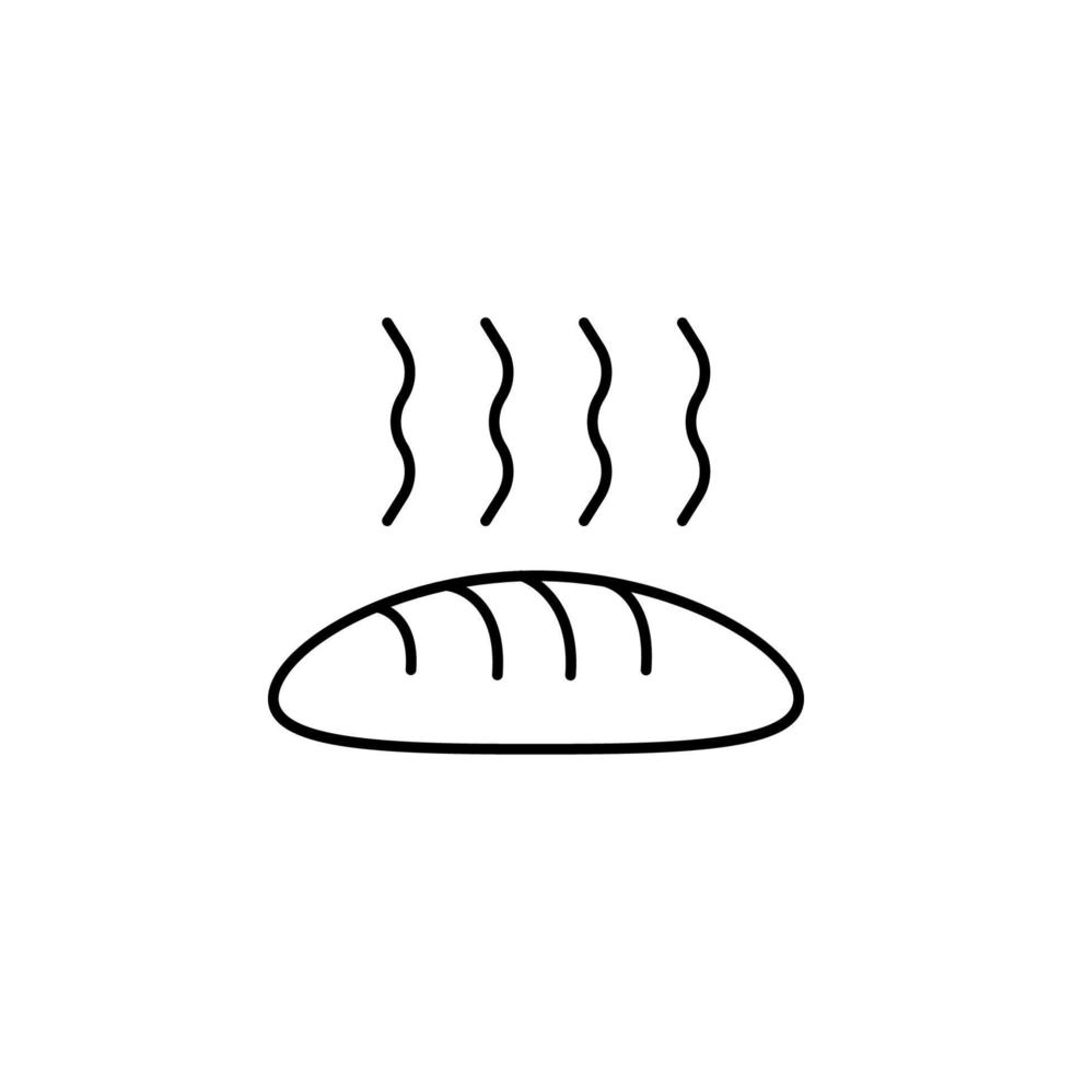calentar un pan vector icono ilustración