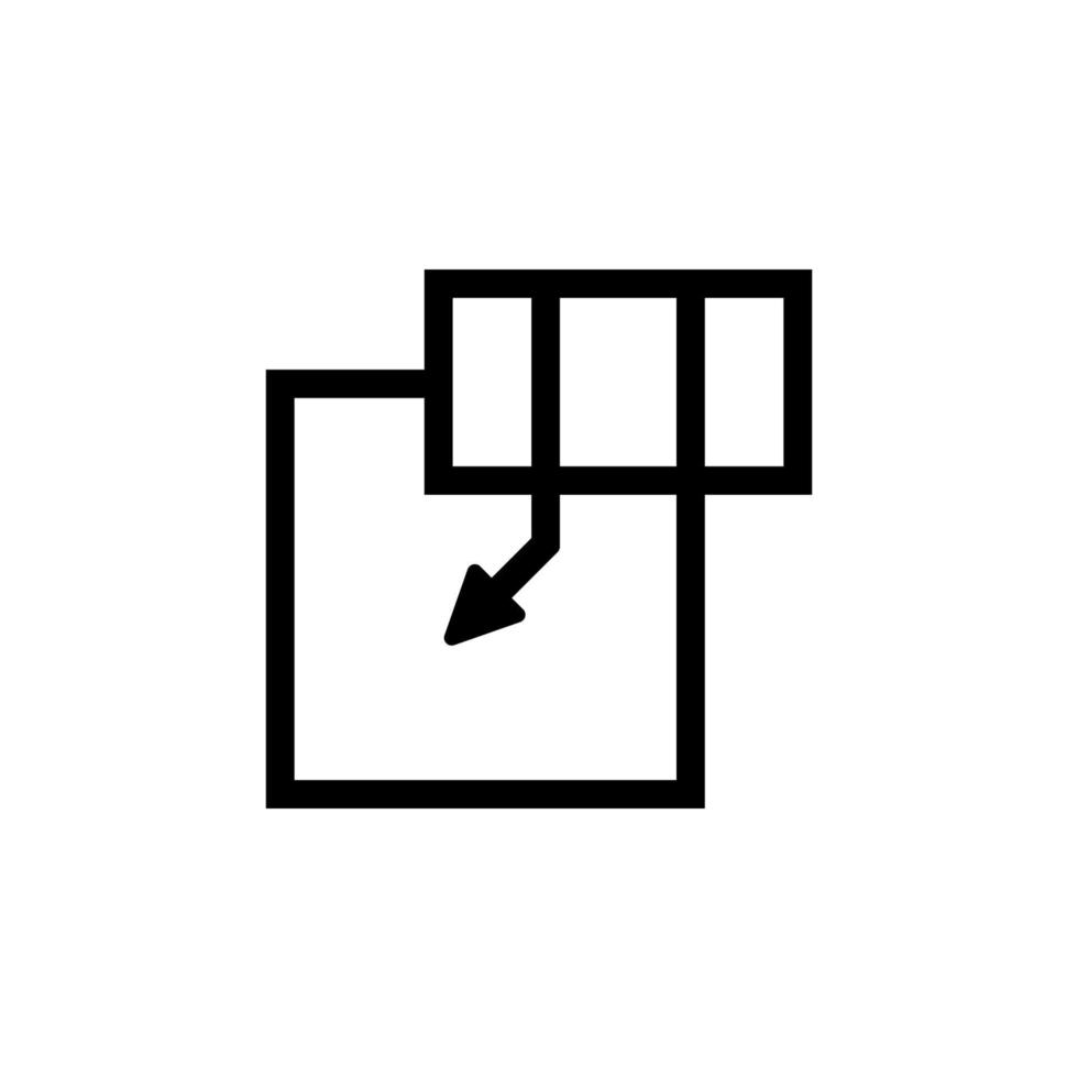 insert cell row vector icon illustration