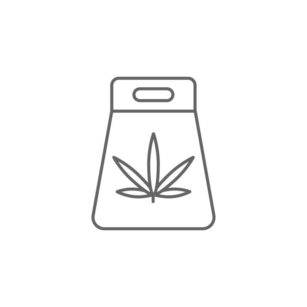 Packaging, marijuana vector icon illustration