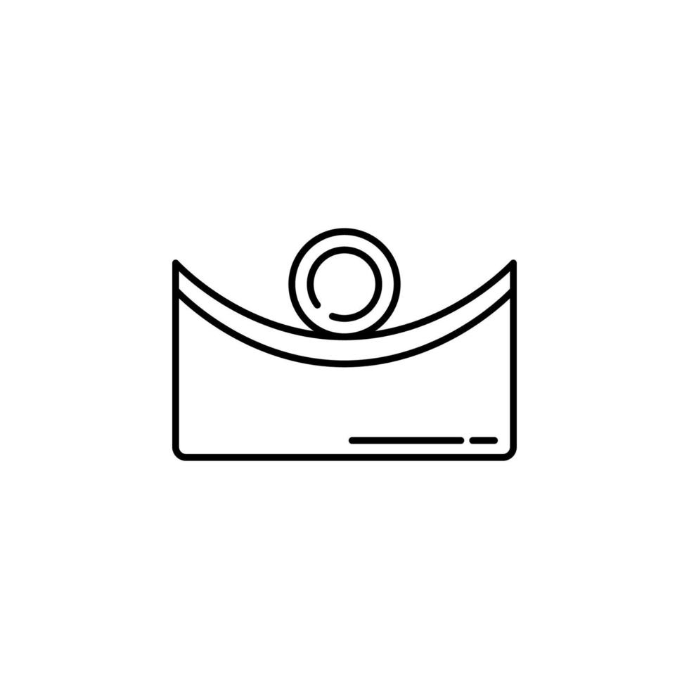 concave vector icon illustration
