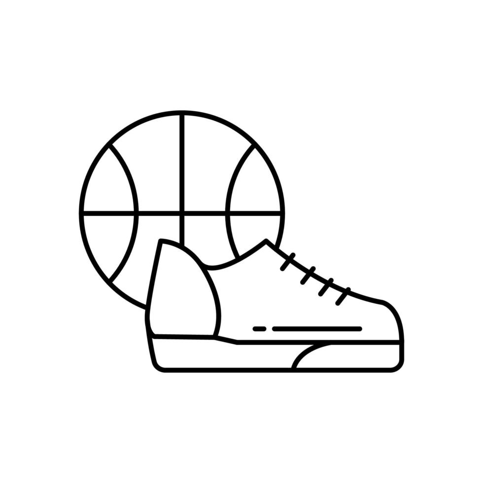 Shoes, sneakers, ball vector icon illustration