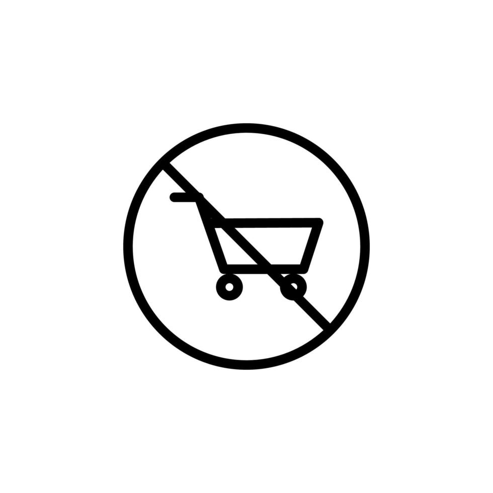 prohibition of purchase vector icon illustration