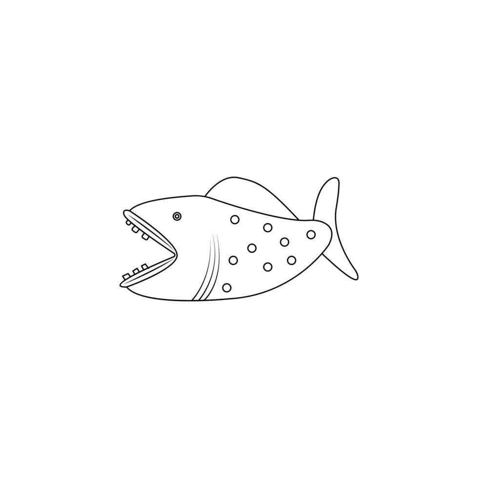 toothy shark vector icon illustration