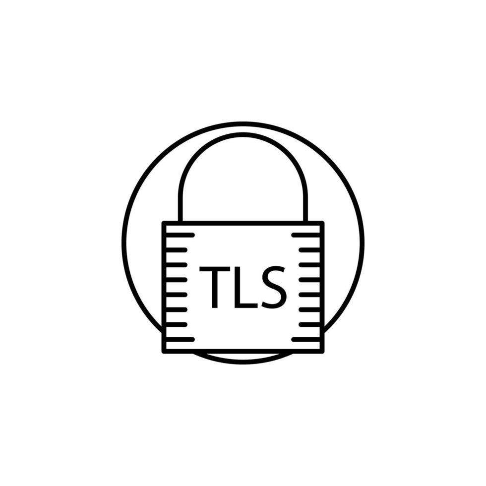 TLS protection vector icon illustration