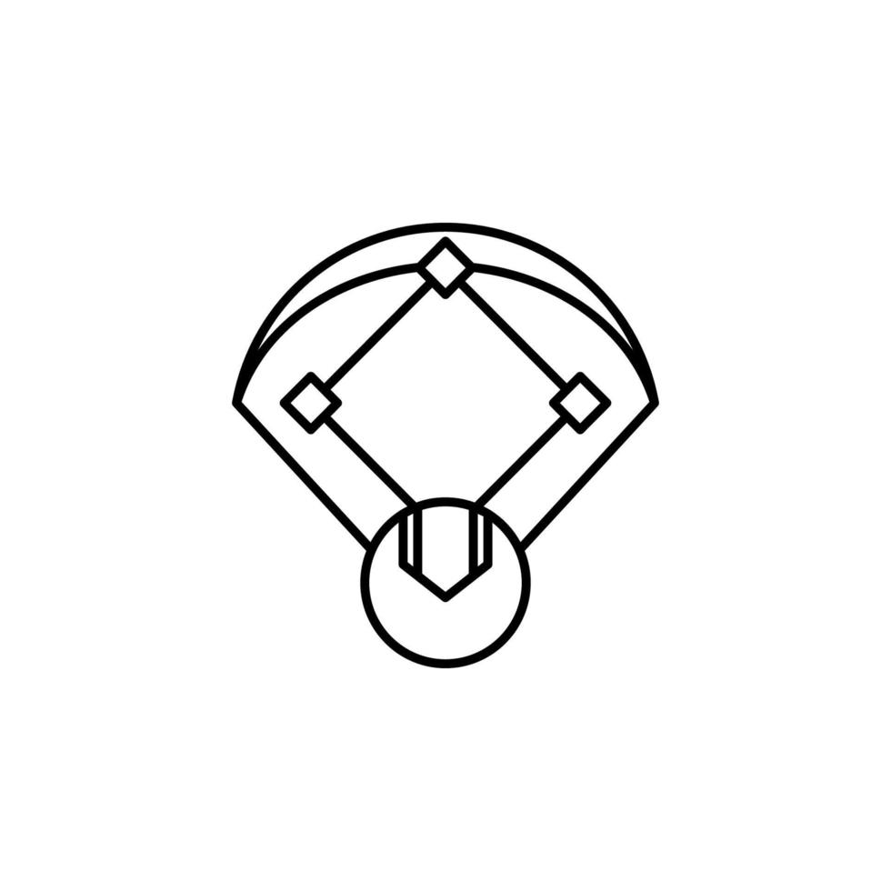 Baseball field vector icon illustration