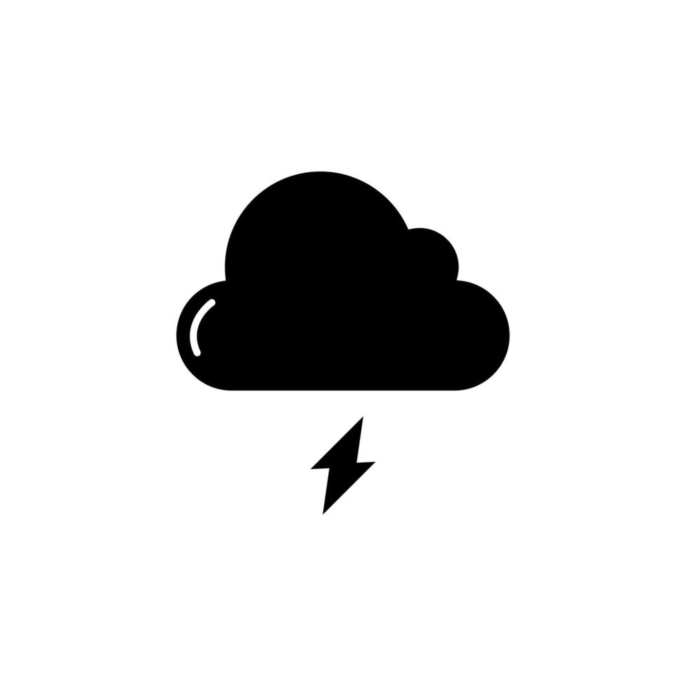 Cloud, storm, lightening vector icon illustration