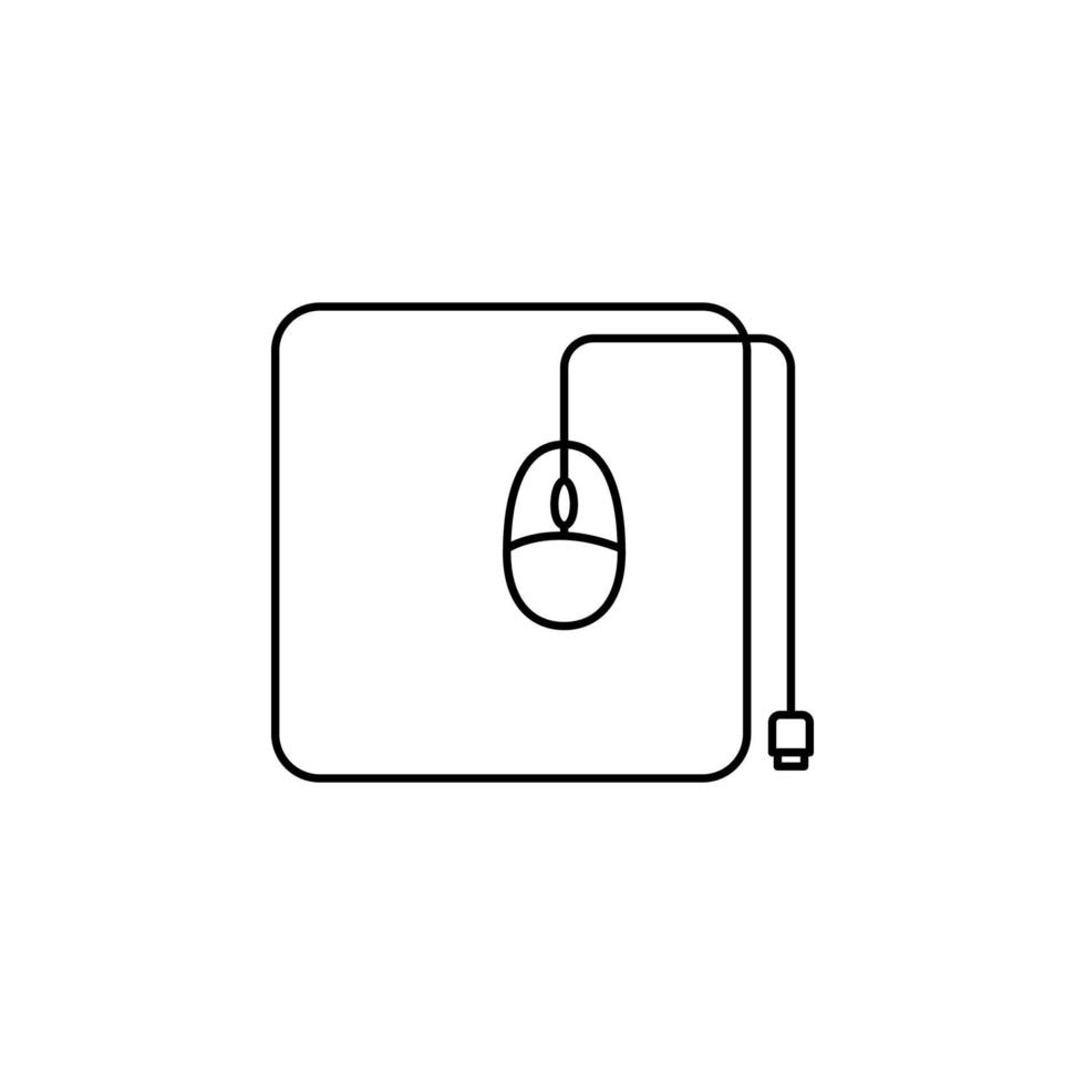 PC mouse line vector icon illustration