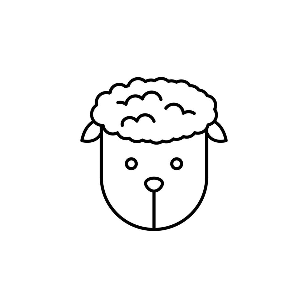 farm, sheep vector icon illustration