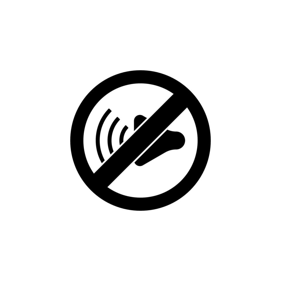 No sonido vector icono ilustración