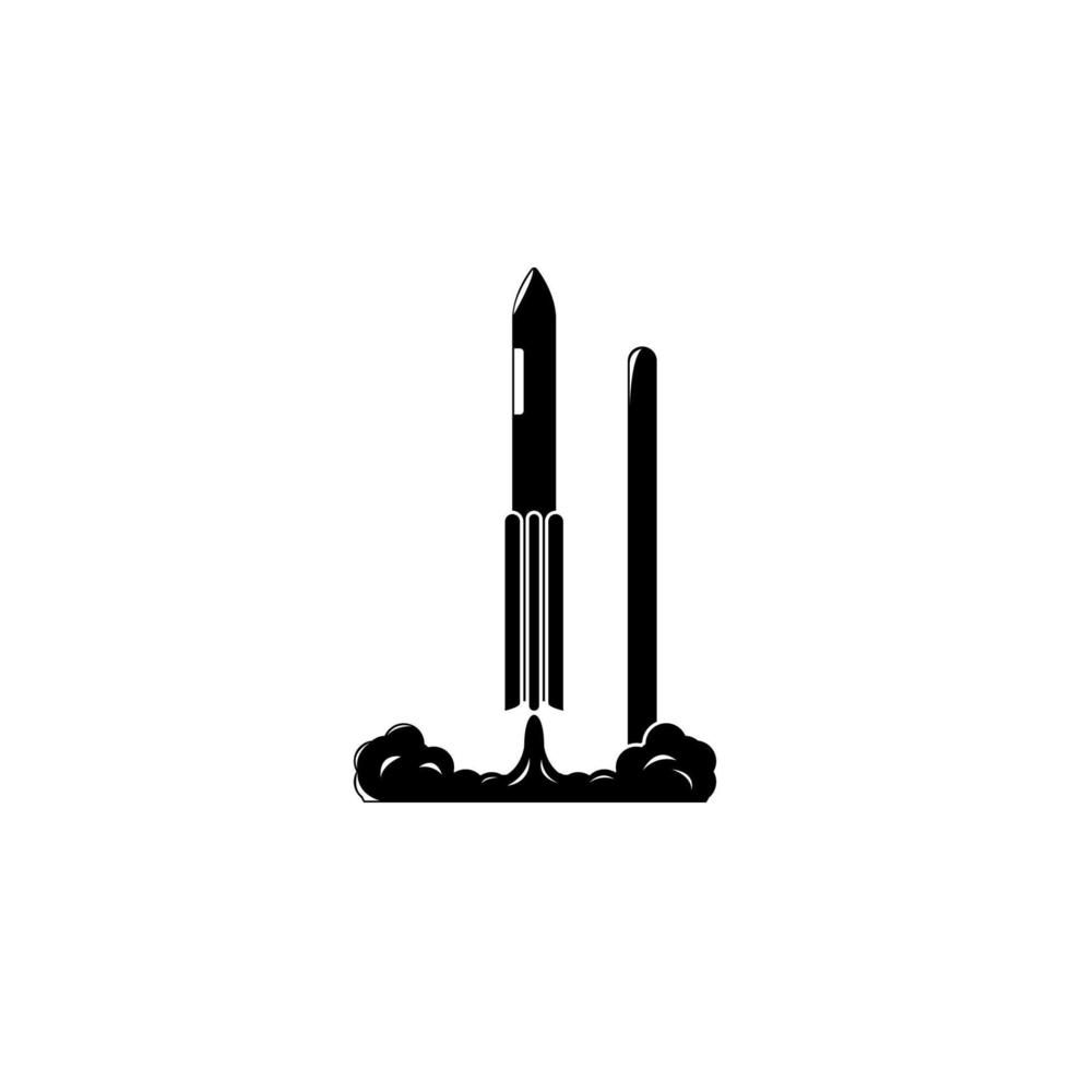 launch rocket vector icon illustration