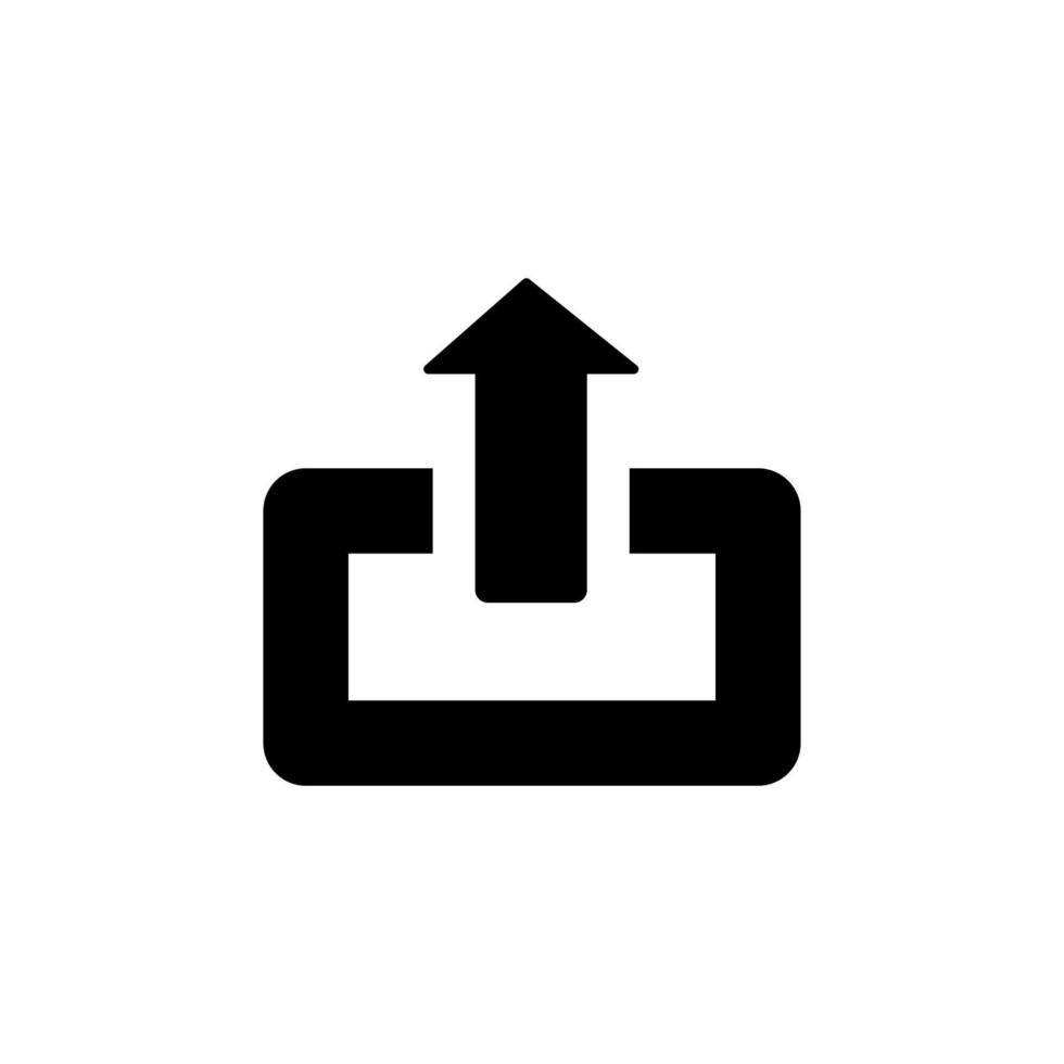 Arrow upload vector icon illustration