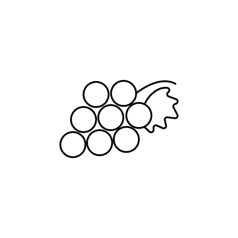 grapes line vector icon illustration