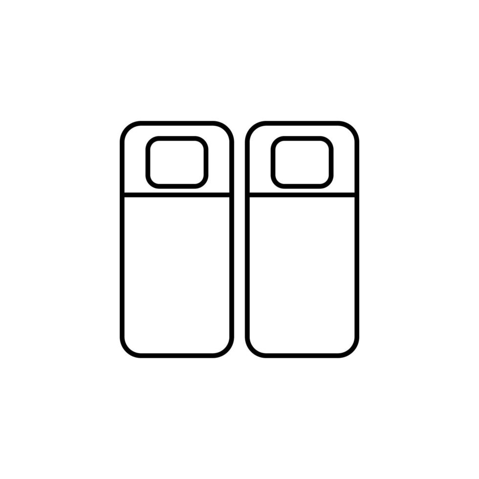twin beds vector icon illustration