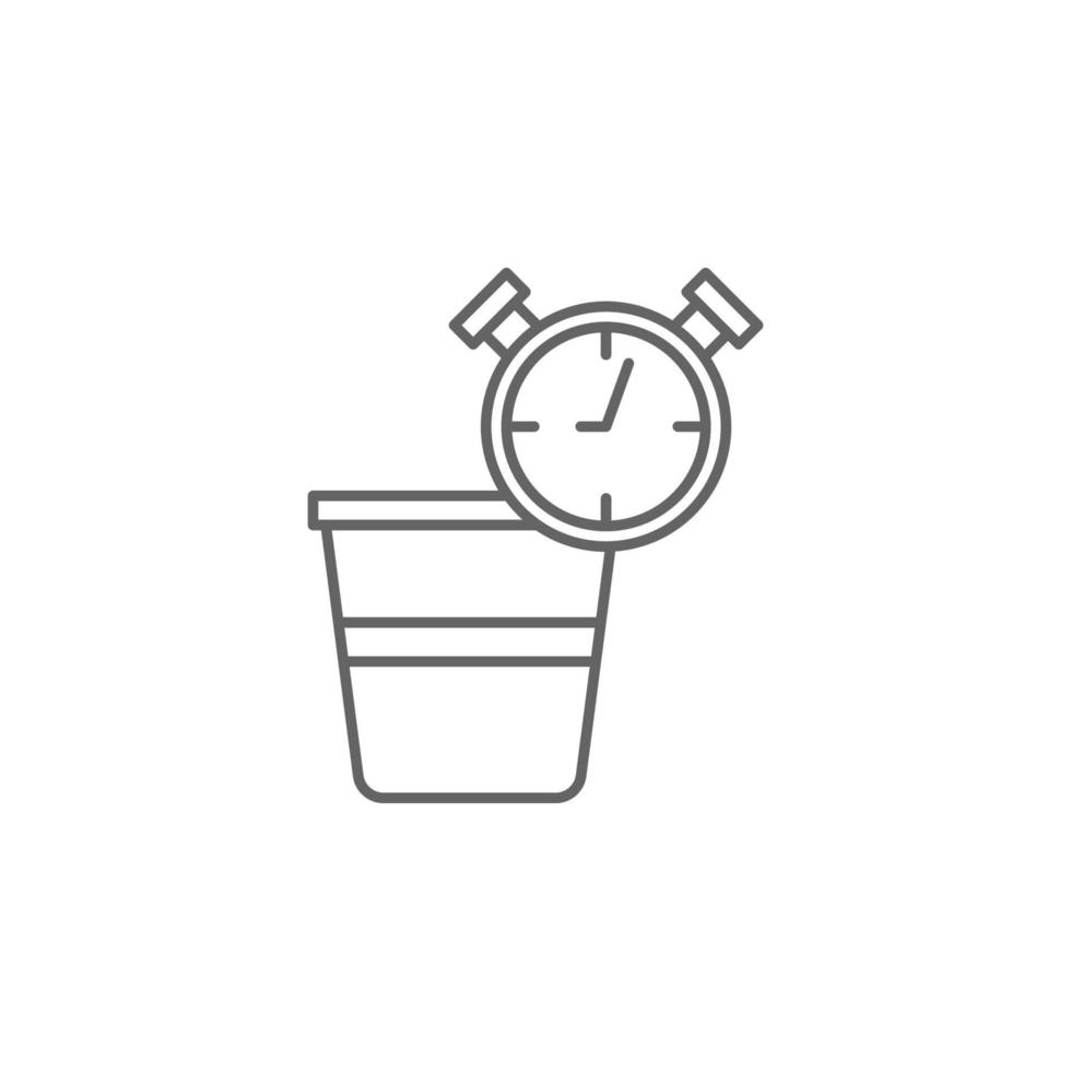 Waste of time, time management vector icon illustration