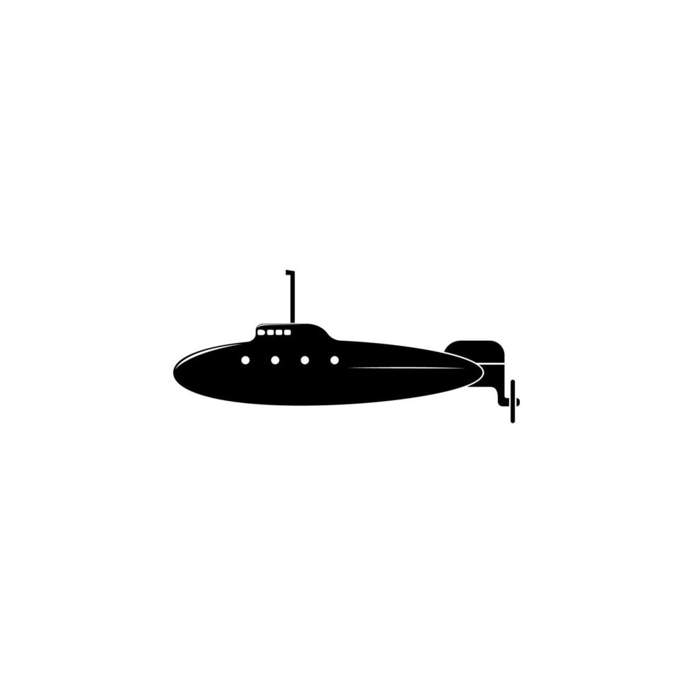 Ilustración de icono de vector submarino