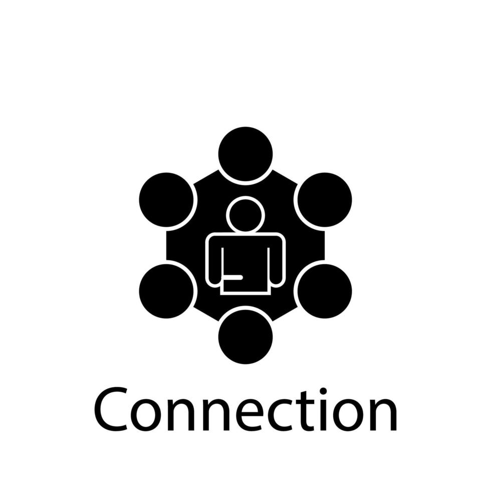 connection, humans vector icon illustration