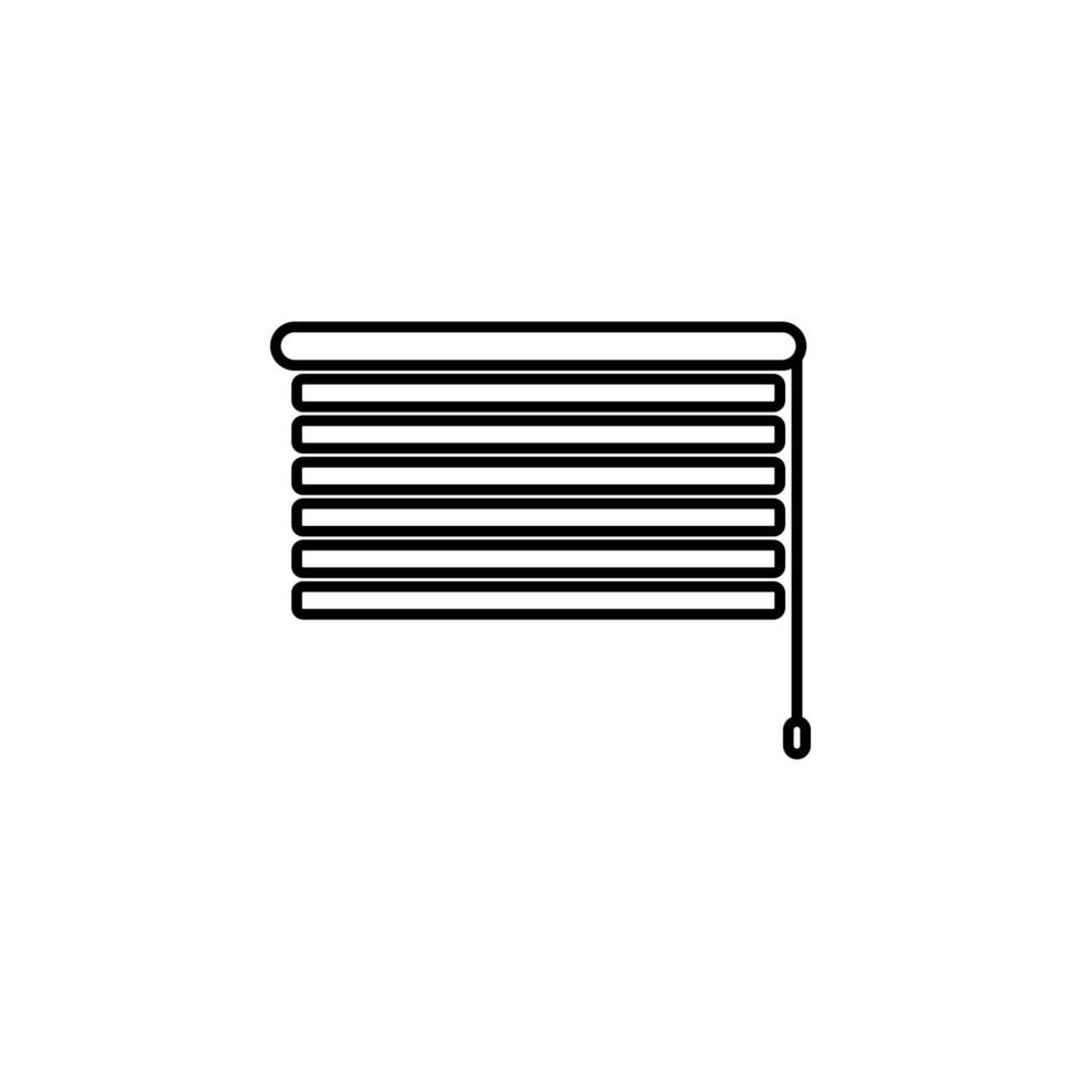 jalousie line vector icon illustration