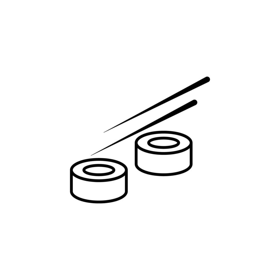 Sushi concepto línea vector icono ilustración