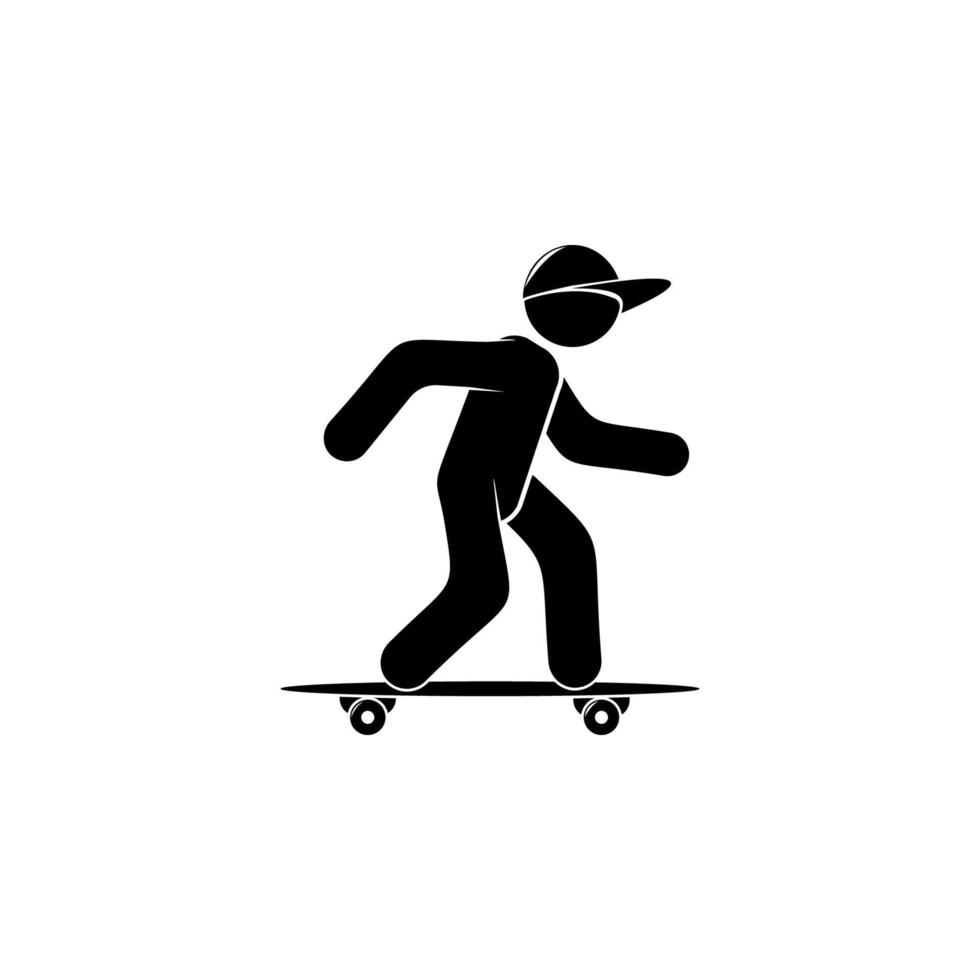 baby on skateboard vector icon illustration