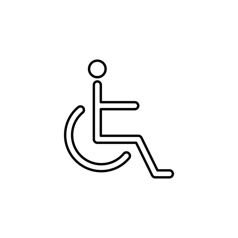 discapacitado firmar vector icono ilustración