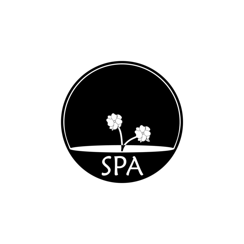 spa salón logo vector icono ilustración