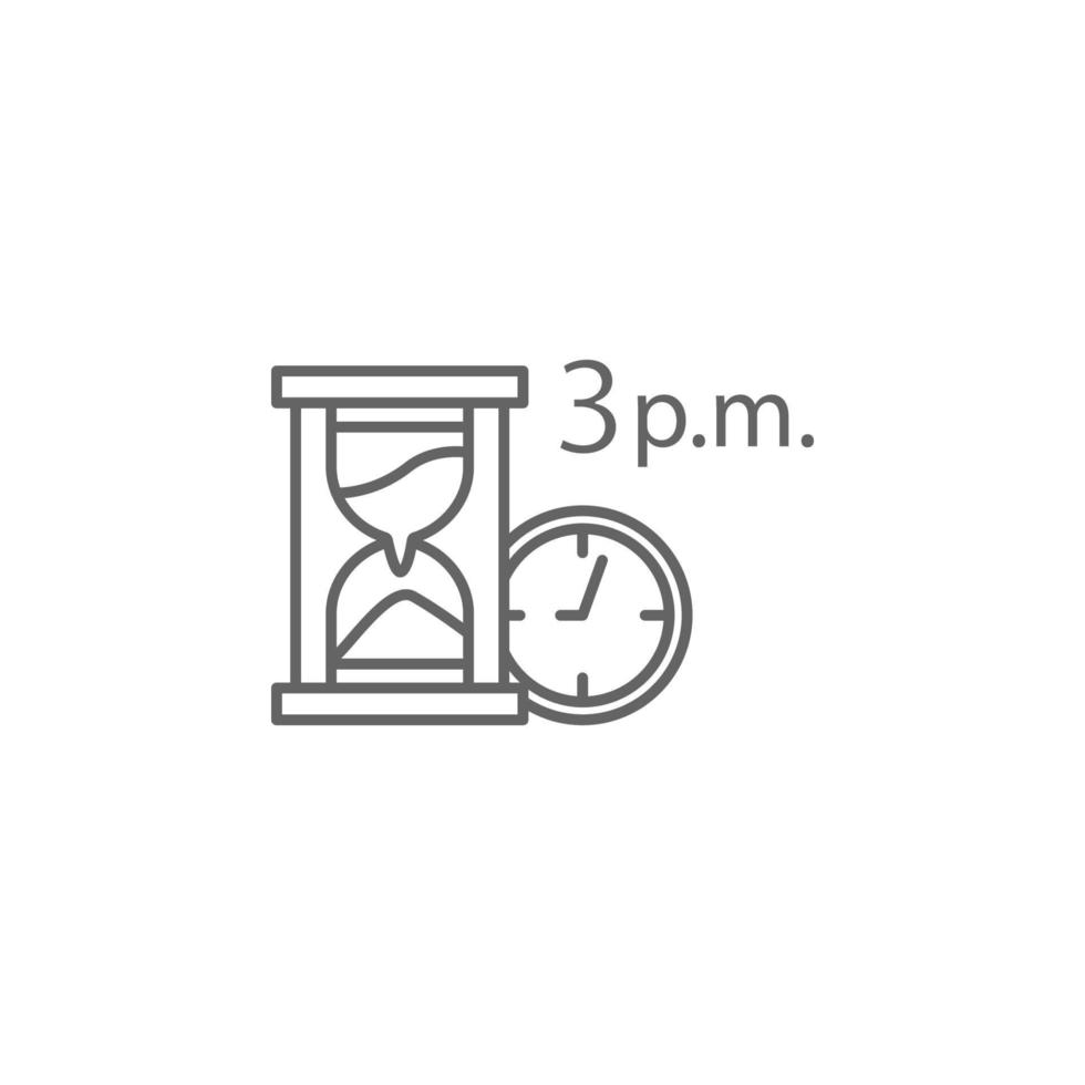 Sandglass, time management vector icon illustration