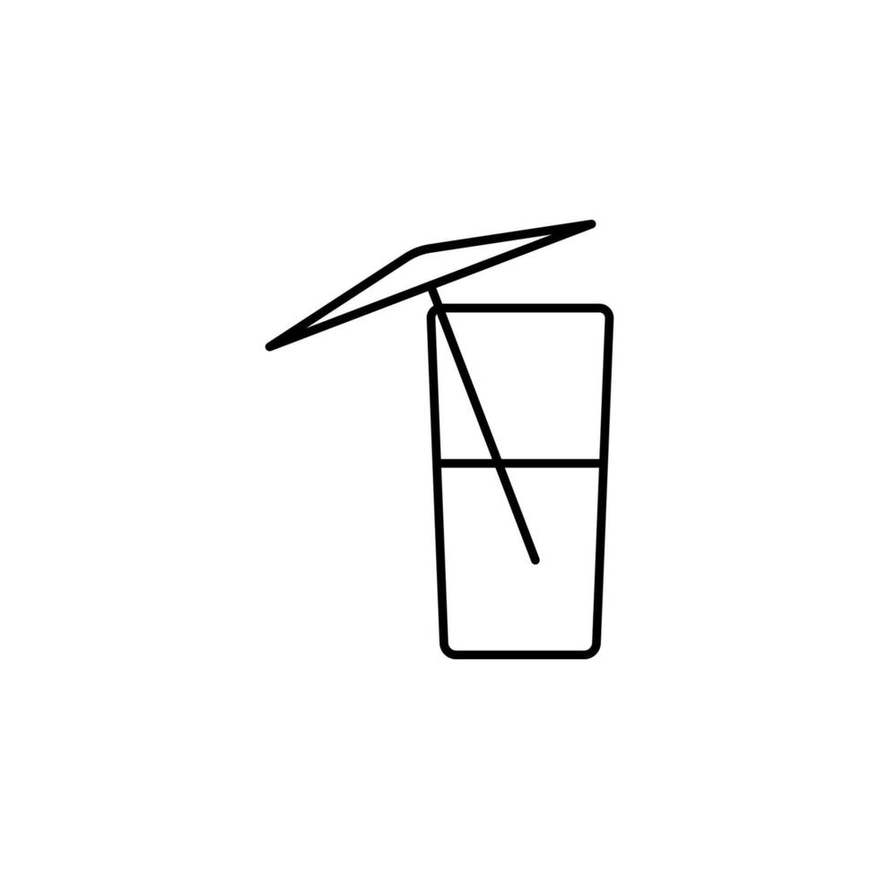 jugo en un vaso vector icono ilustración