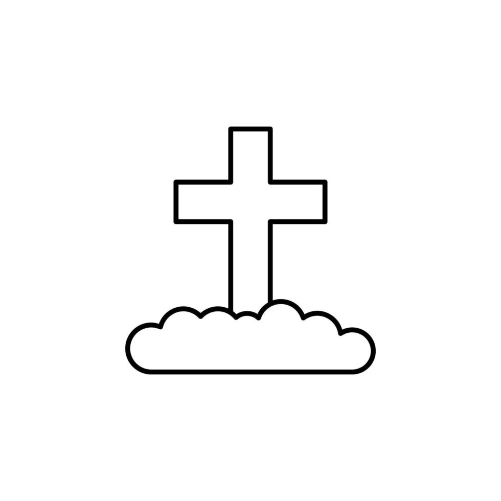 grave vector icon illustration