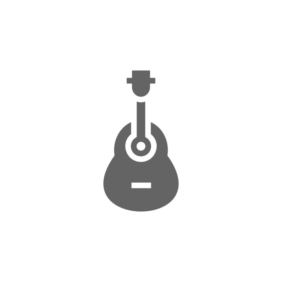 Guitar, Acoustic, melody, music vector icon illustration